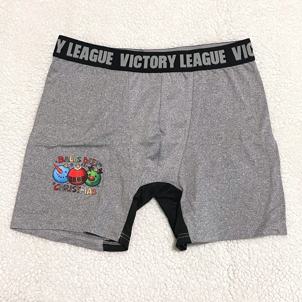 Balls Deep Into Christmas Victory League Boxer Briefs Size Large (36-38)‎ New